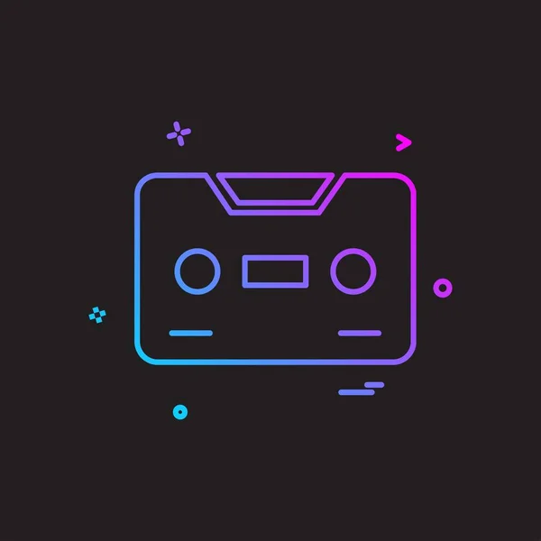 Casette Pictogram Ontwerp Vector — Stockvector