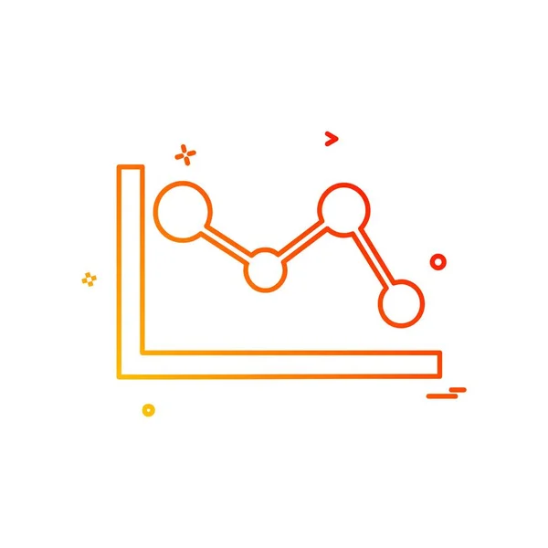 Grafiği Düz Simge Vektör Çizim — Stok Vektör