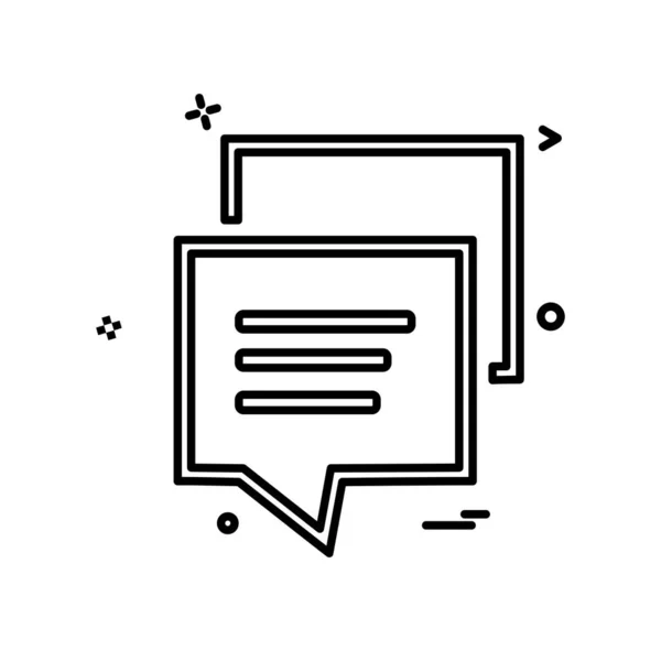 Chat Icon Designvektor — Stockvektor