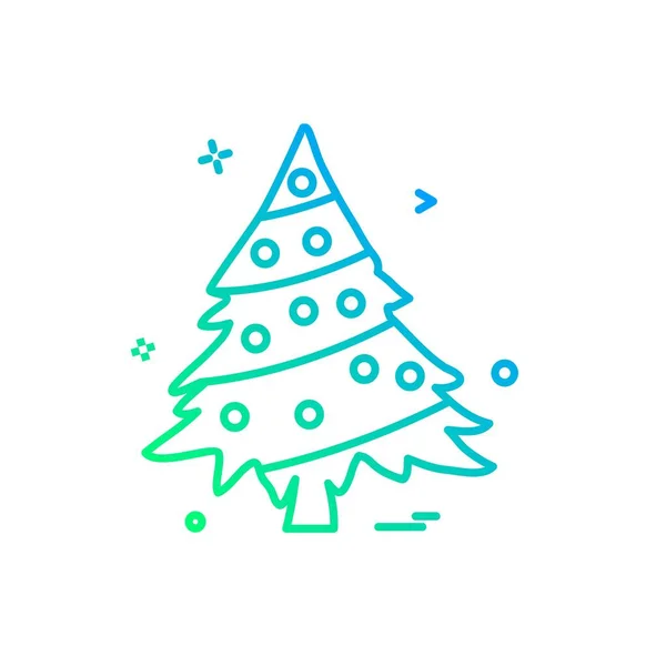 Árbol Navidad Icono Diseño Vector — Archivo Imágenes Vectoriales