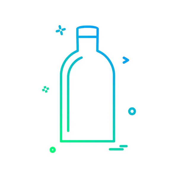 Bottle Icon Design Colorful Vector Illustration — Stock Vector
