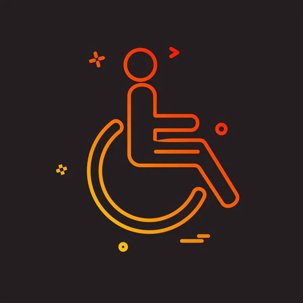 Handicapped Icon Design Vector — Stock Vector