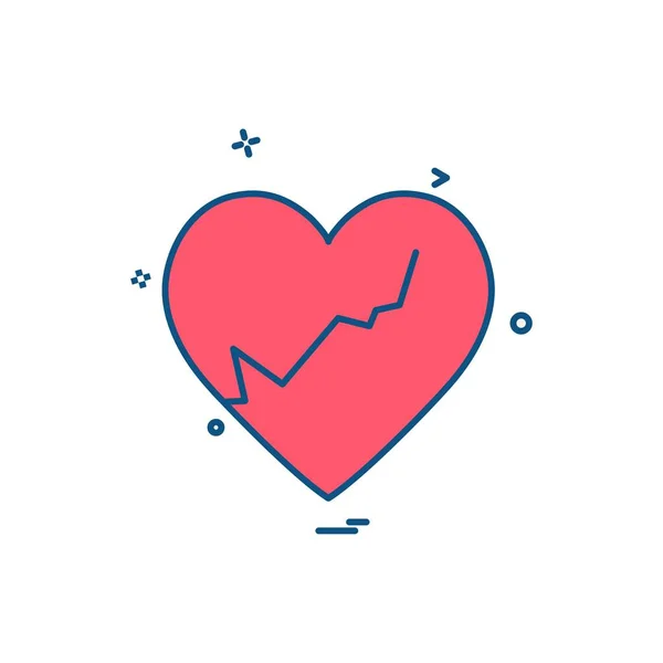 Heart Icon Design Vector Illustration Valentine Day — Stock Vector