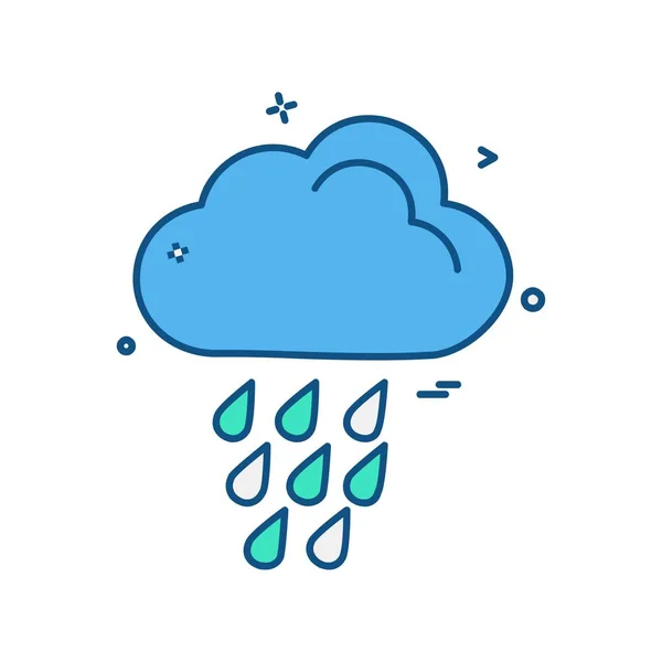 Wolke Icon Design Bunte Vektorillustration — Stockvektor