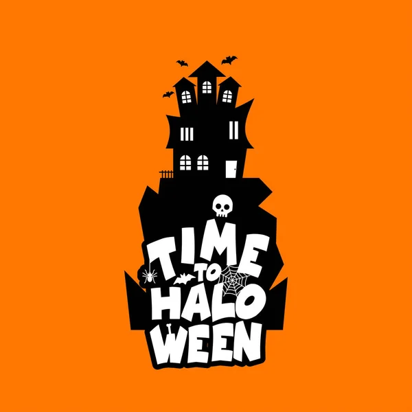 Diseño Halloween Con Tipografía Ilustración Vectorial Fondo Claro — Vector de stock