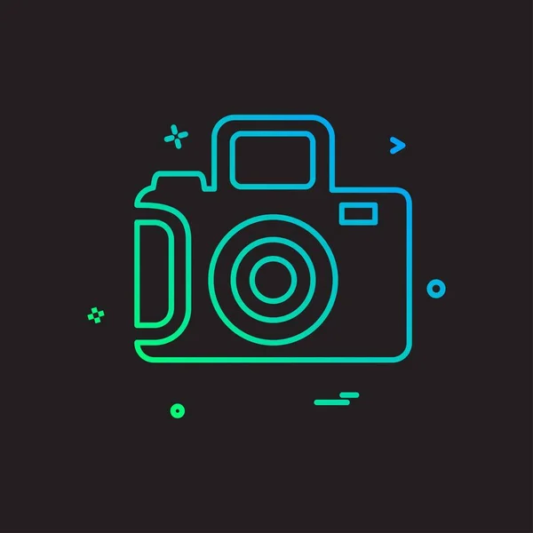 Camera Icon Design Vector — Stock Vector