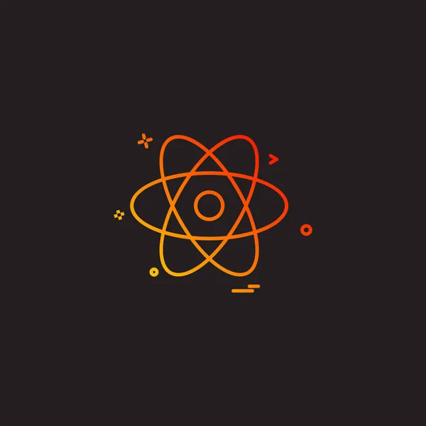 Nucleaire Pictogram Ontwerp Vectorillustratie — Stockvector