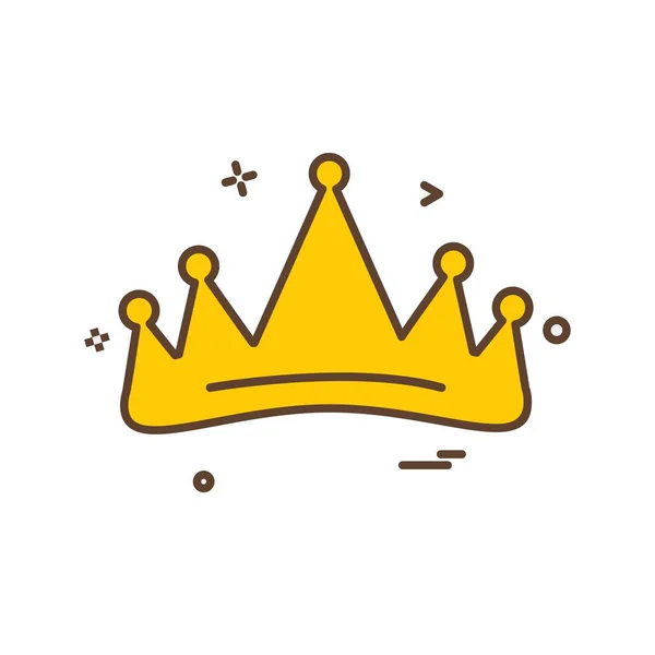 Crown Icon Design Vector — Stock Vector