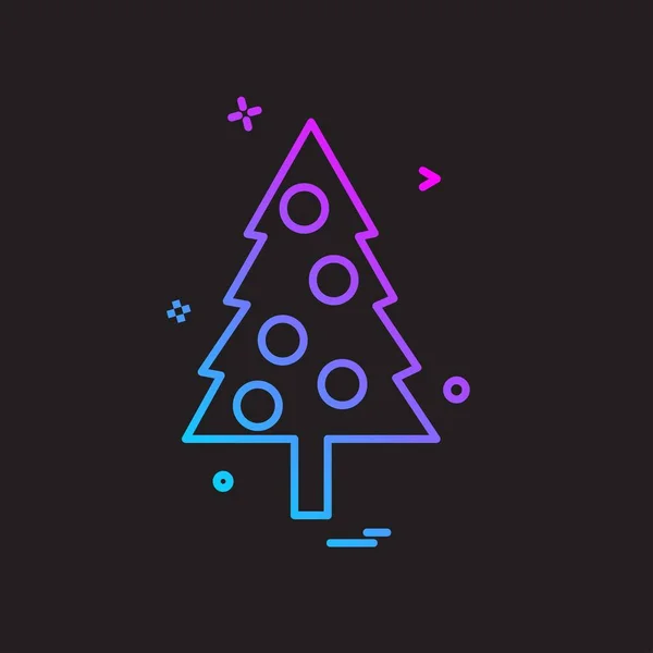 Weihnachtsbaum Symbol Design Vektor — Stockvektor