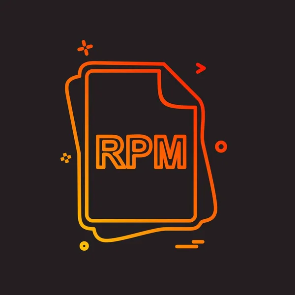 Векторная Иллюстрация Типа Файла Rpm — стоковый вектор