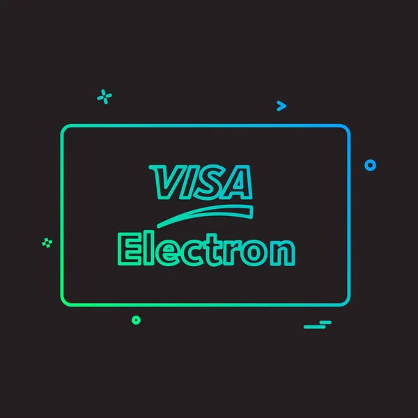 Visa Electron Kreditní Karty Designu Vektor — Stockový vektor