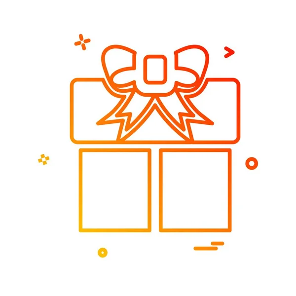 Geschenkbox Symbol Design Vektor Illustration — Stockvektor