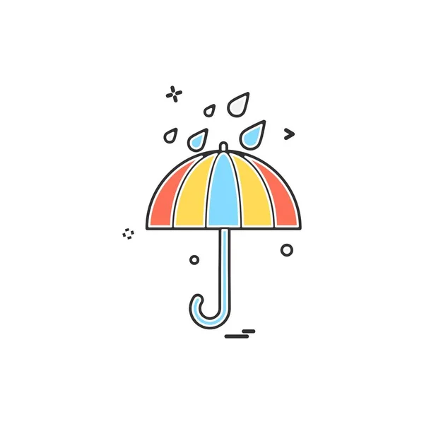 Vettore Progettazione Icona Pioggia — Vettoriale Stock