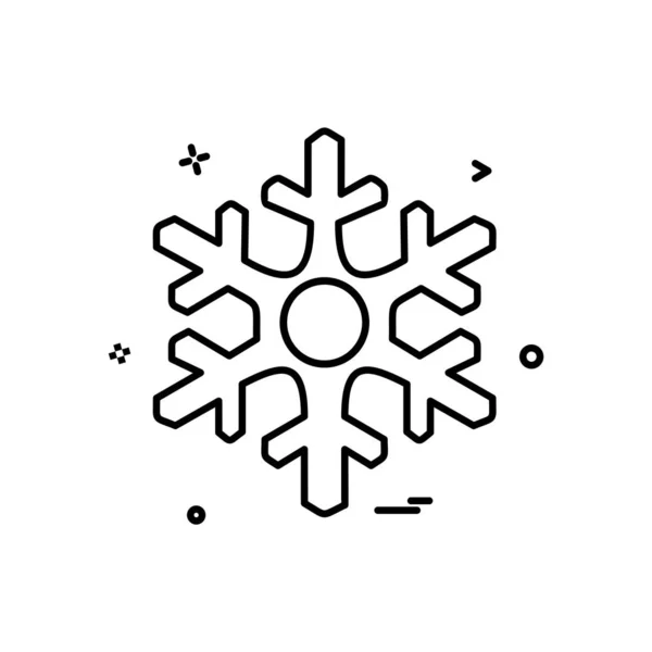 Noël Snowflakes Icône Design Vecteur — Image vectorielle