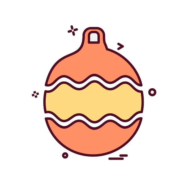 Christmas Balls Icon Design Vector — Stock Vector