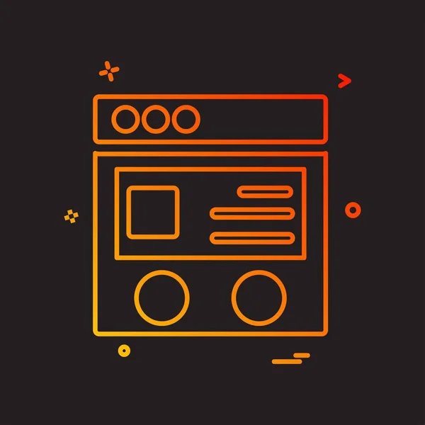 Web Layout Icon Design Vektor Illustration — Stockvektor