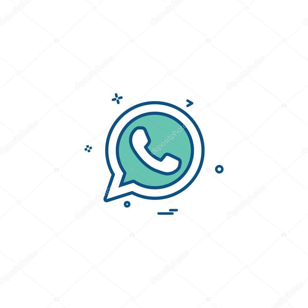 Whatsapp icon design vector