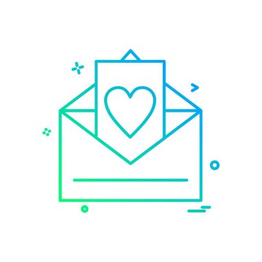 Aşk simge tasarlamak vektör