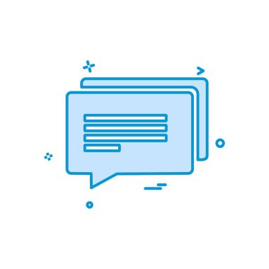 Sohbet simgesi tasarım vektörü