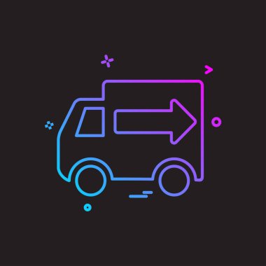 Kamyon simgesi tasarım vektörü