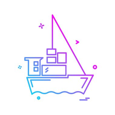 Gemi simge tasarlamak vektör