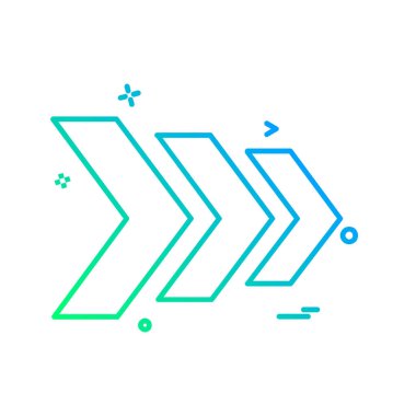 Sağ ok simge tasarlamak vektör