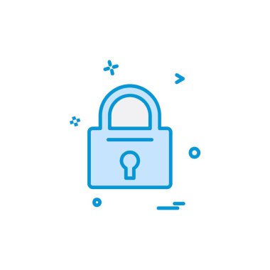 kilit düz simge vektör çizim 