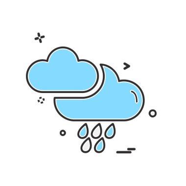 Weather simge vektör beyaz arka plan üzerinde