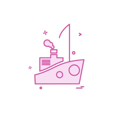 Gemi simge tasarlamak vektör