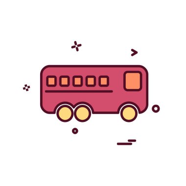 Araç simgesi tasarım, renkli vektör çizim