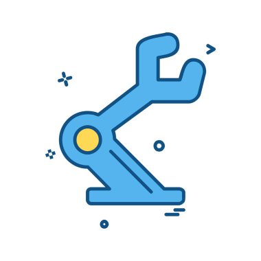 Çalışma araçlar simgesi tasarım, renkli vektör çizim 