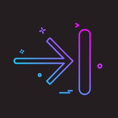 Sağ ok simge tasarlamak vektör