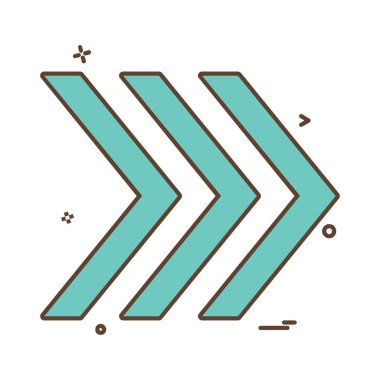 Sağ ok simge tasarlamak vektör