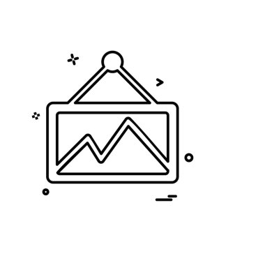 Mobilya simgesi tasarım, renkli vektör çizim