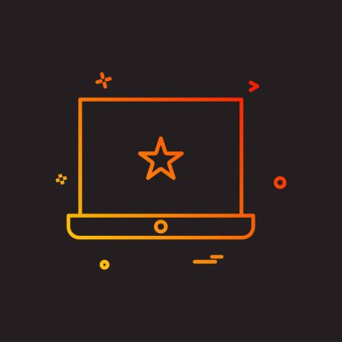 Dizüstü simge vektör tasarımı 