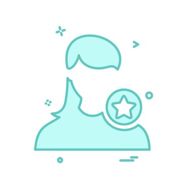 Kadın avatar simge tasarlamak vektör