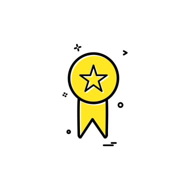 madalya simge tasarlamak vektör 