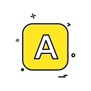 İngilizce alfabe simge tasarlamak vektör 