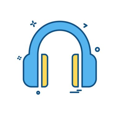 Kulaklık simge tasarlamak vektör