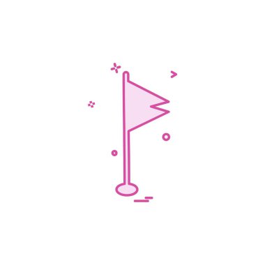 Bayrak simgesi tasarım vektörü