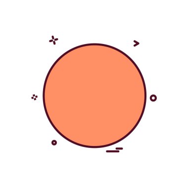 Daire simgesi tasarım, renkli vektör çizim