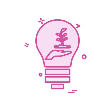 Ampul simgesi tasarım, renkli vektör çizim