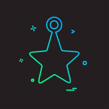 Yıldız simgesi tasarlamak vektör 