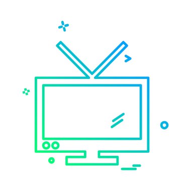 TV simgesi tasarım vektörü