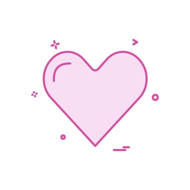 Kalp simgesi tasarım, Sevgililer günü için vektör çizim