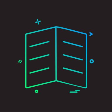 kitap simgesi tasarımı vektör çizimi 