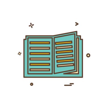 Kitaplar simge tasarlamak vektör 