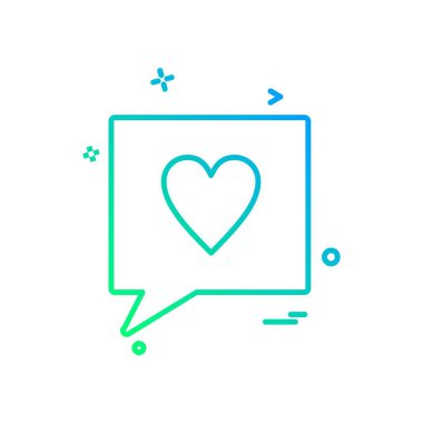 Aşk simge tasarlamak vektör