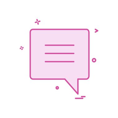 Sohbet simgesi tasarım vektörü