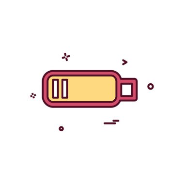 Batarya simgesi tasarım vektörü